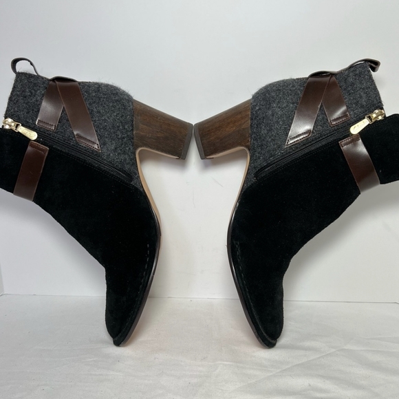 Wool Tweed Ankle Boots 6 - Clarks Spiced River - Picture 7 of 10